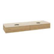 V&B Waschtischunterschrank ohne Frontstruktur -Beleuchtung Antao 160x50cm, WBP-farbe botticino, honey oak