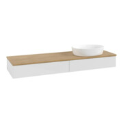 V&B Waschtischunterschrank ohne Frontstruktur -Beleuchtung Antao 160x50cm, WBP-farbe hon. Oa, glo wh. Lac