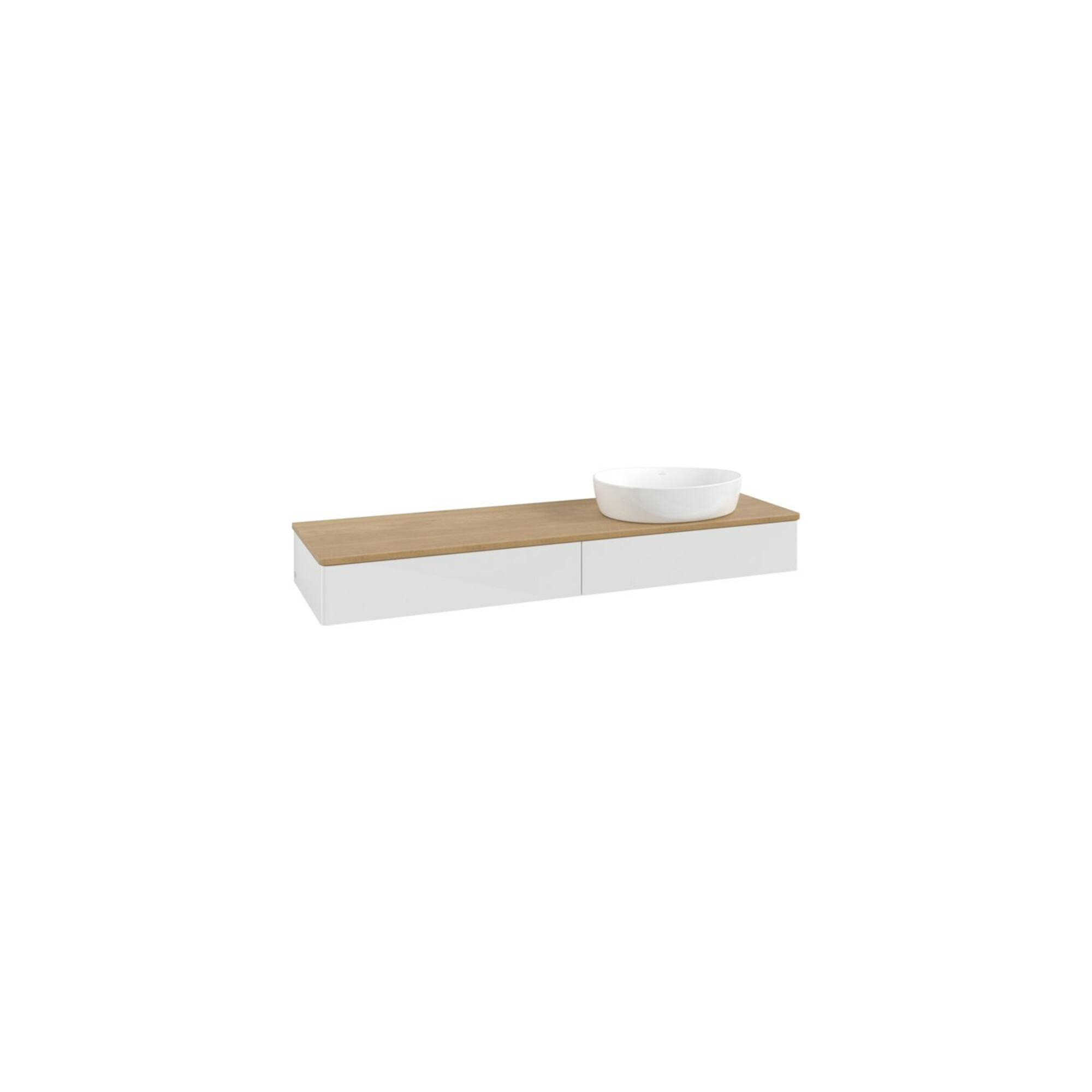 V&B Waschtischunterschrank ohne Frontstruktur -Beleuchtung Antao 160x50cm, WBP-farbe hon. Oa, glo wh. Lac ; Villeroy & Boch
