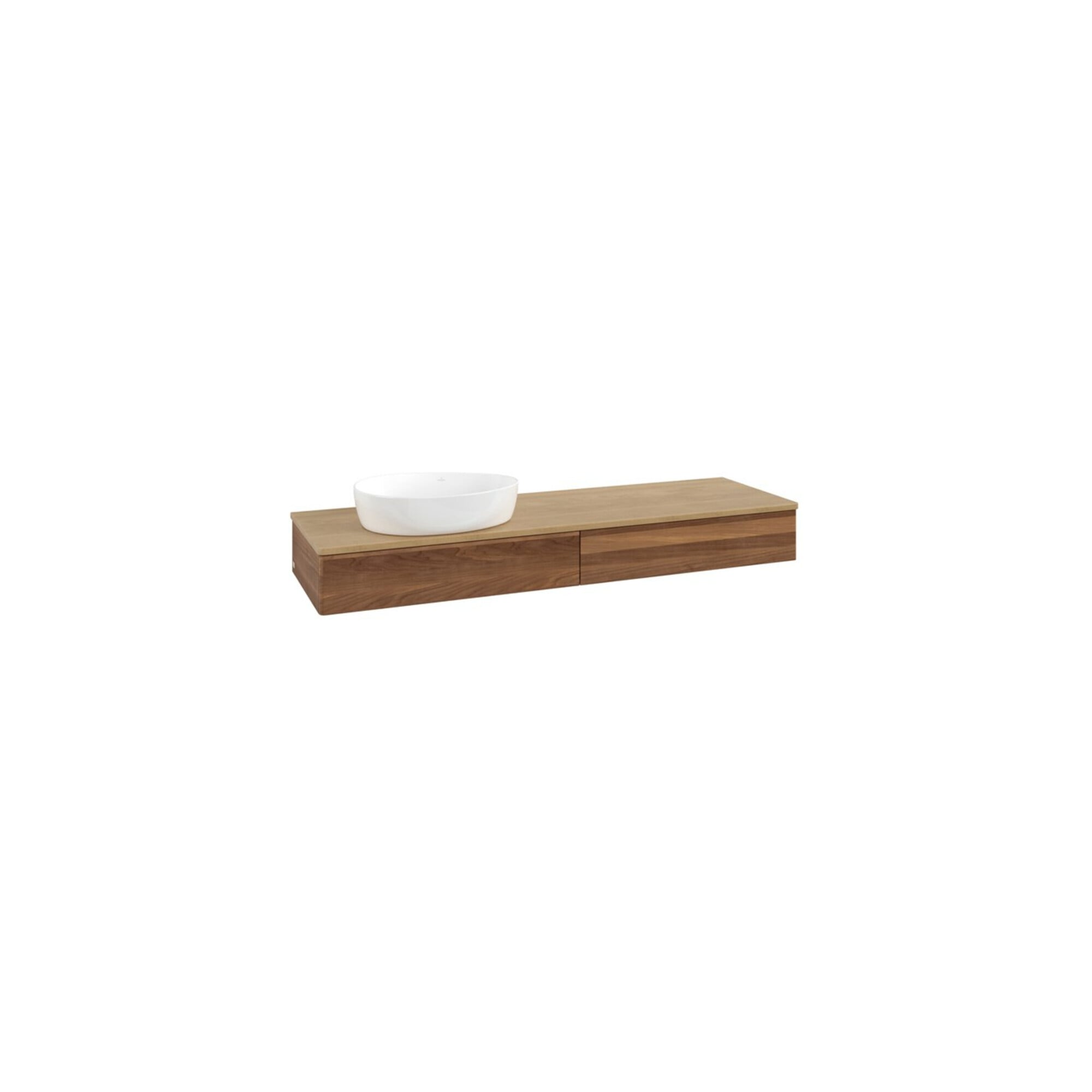 V&B Waschtischunterschrank ohne Frontstruktur -Beleuchtung Antao 160x50cm, WBP-farbe hon. Oa, warm walnut ; Villeroy & Boch