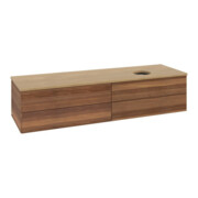 V&B Waschtischunterschrank ohne Frontstruktur -Beleuchtung Antao 160x50cm, WBP-farbe hon. Oa, warm walnut