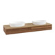 V&B Waschtischunterschrank ohne Frontstruktur -Beleuchtung Antao 160x50cm, WBP-farbe hon. Oa, warm walnut-1