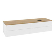 V&B Waschtischunterschrank ohne Frontstruktur -Beleuchtung Antao 160x50cm, WBP-farbe hon. Oa, wh. m Lac-3