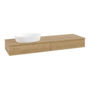 V&B Waschtischunterschrank ohne Frontstruktur -Beleuchtung Antao 160x50cm, WBP-farbe honey oak, honey oak-3