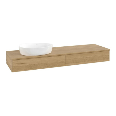 V&B Waschtischunterschrank ohne Frontstruktur -Beleuchtung Antao 160x50cm, WBP-farbe honey oak, honey oak