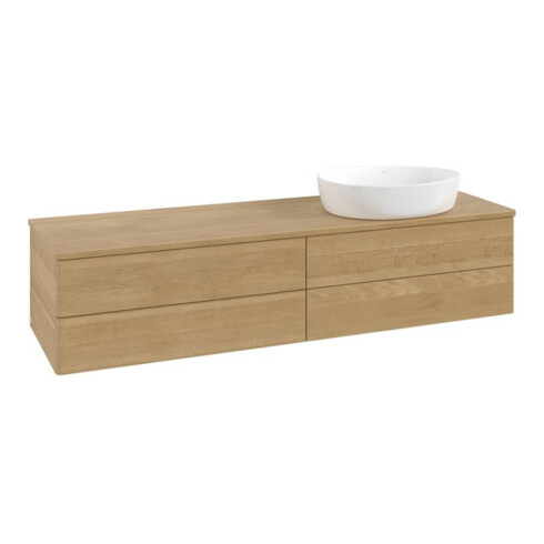 V&B Waschtischunterschrank ohne Frontstruktur -Beleuchtung Antao 160x50cm, WBP-farbe honey oak, honey oak