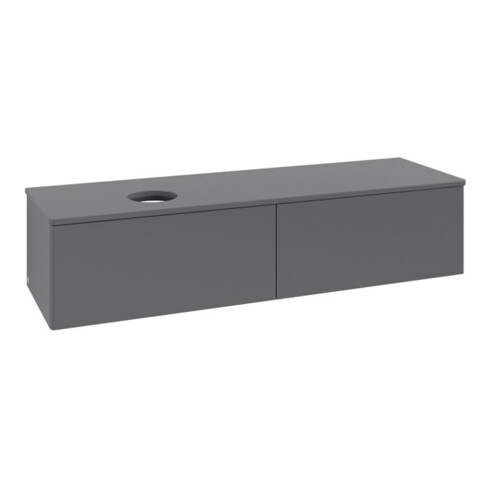 V&B Waschtischunterschrank ohne Frontstruktur -Beleuchtung Antao 160x50cm, WBP-farbe Lac, Anthrac. m Lac