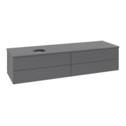 V&B Waschtischunterschrank ohne Frontstruktur -Beleuchtung Antao 160x50cm, WBP-farbe Lac, Anthrac. m Lac