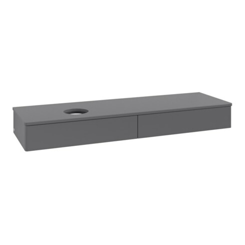 V&B Waschtischunterschrank ohne Frontstruktur -Beleuchtung Antao 160x50cm, WBP-farbe Lac, Anthrac. m Lac