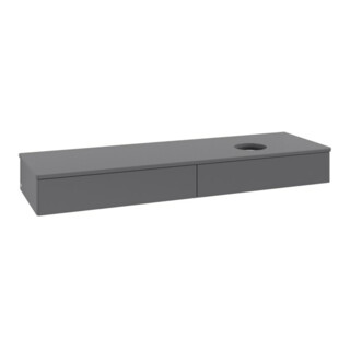 V&B Waschtischunterschrank ohne Frontstruktur -Beleuchtung Antao 160x50cm, WBP-farbe Lac, Anthrac. m Lac