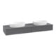 V&B Waschtischunterschrank ohne Frontstruktur -Beleuchtung Antao 160x50cm, WBP-farbe Lac, Anthrac. m Lac-3