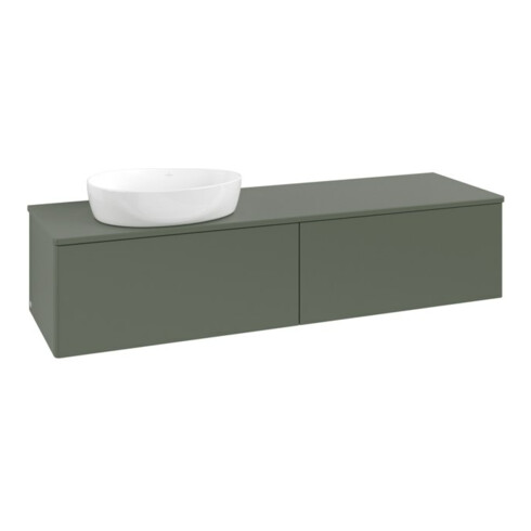 V&B Waschtischunterschrank ohne Frontstruktur -Beleuchtung Antao 160x50cm, WBP-farbe Lac, lea gre. m Lac
