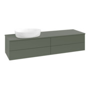 V&B Waschtischunterschrank ohne Frontstruktur -Beleuchtung Antao 160x50cm, WBP-farbe Lac, lea gre. m Lac