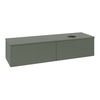 V&B Waschtischunterschrank ohne Frontstruktur -Beleuchtung Antao 160x50cm, WBP-farbe Lac, lea gre. m Lac