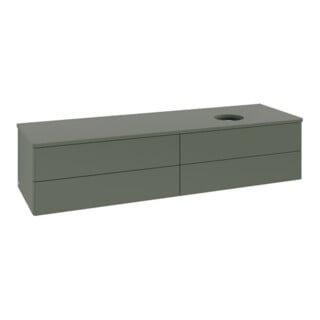 V&B Waschtischunterschrank ohne Frontstruktur -Beleuchtung Antao 160x50cm, WBP-farbe Lac, lea gre. m Lac