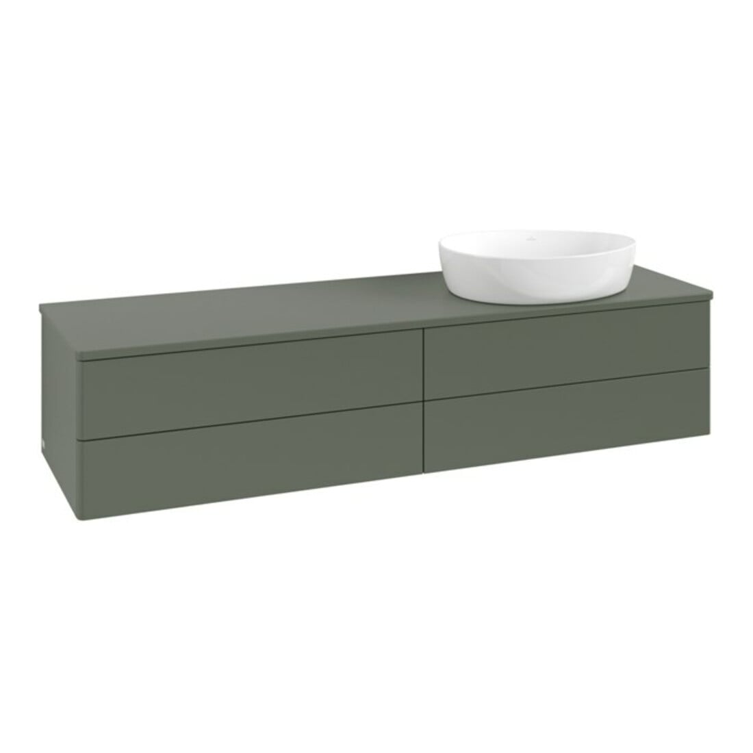 V&B Waschtischunterschrank ohne Frontstruktur -Beleuchtung Antao 160x50cm, WBP-farbe Lac, lea gre. m Lac