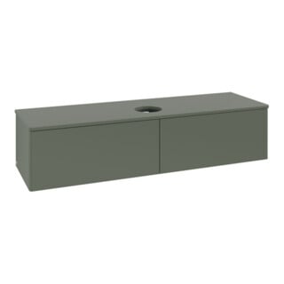 V&B Waschtischunterschrank ohne Frontstruktur -Beleuchtung Antao 160x50cm, WBP-farbe Lac, lea gre. m Lac