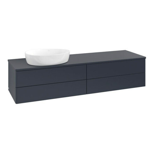 V&B Waschtischunterschrank ohne Frontstruktur -Beleuchtung Antao 160x50cm, WBP-farbe Lac, md bl. m Lac