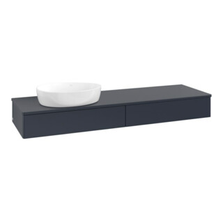 V&B Waschtischunterschrank ohne Frontstruktur -Beleuchtung Antao 160x50cm, WBP-farbe Lac, md bl. m Lac