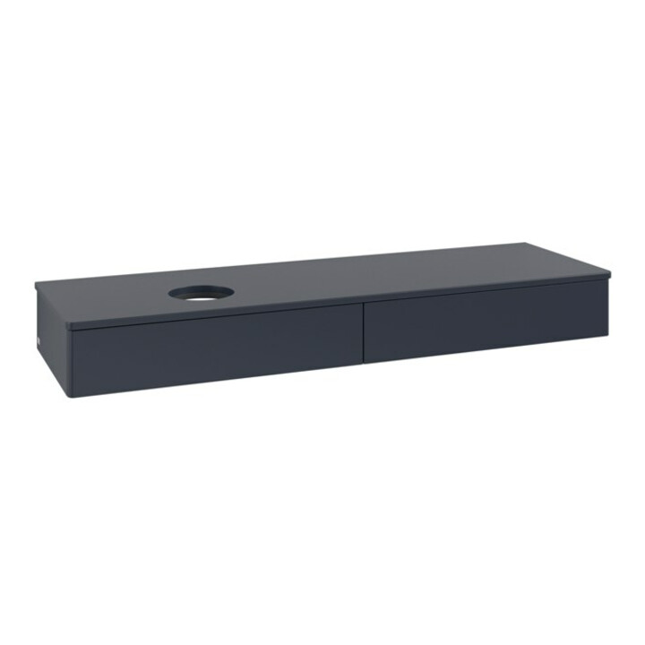 V&B Waschtischunterschrank ohne Frontstruktur -Beleuchtung Antao 160x50cm, WBP-farbe Lac, md bl. m Lac