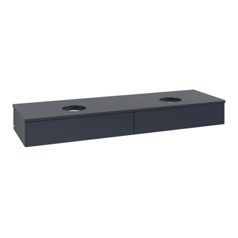 V&B Waschtischunterschrank ohne Frontstruktur -Beleuchtung Antao 160x50cm, WBP-farbe Lac, md bl. m Lac