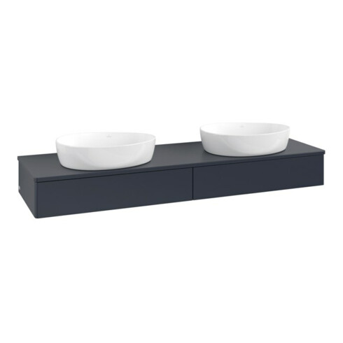 V&B Waschtischunterschrank ohne Frontstruktur -Beleuchtung Antao 160x50cm, WBP-farbe Lac, md bl. m Lac