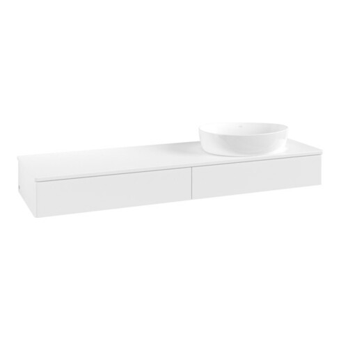 V&B Waschtischunterschrank ohne Frontstruktur -Beleuchtung Antao 160x50cm, WBP-farbe Lac, wh. m lacquer