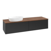 V&B Waschtischunterschrank ohne Frontstruktur -Beleuchtung Antao 160x50cm, WBP-farbe w. wal, bla m Lac-3