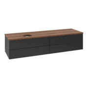 V&B Waschtischunterschrank ohne Frontstruktur -Beleuchtung Antao 160x50cm, WBP-farbe w. wal, bla m Lac