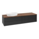 V&B Waschtischunterschrank ohne Frontstruktur -Beleuchtung Antao 160x50cm, WBP-farbe w. wal, bla m Lac-3