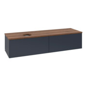 V&B Waschtischunterschrank ohne Frontstruktur -Beleuchtung Antao 160x50cm, WBP-farbe w. wal, md bl. m Lac
