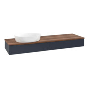 V&B Waschtischunterschrank ohne Frontstruktur -Beleuchtung Antao 160x50cm, WBP-farbe w. wal, md bl. m Lac
