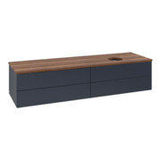 V&B Waschtischunterschrank ohne Frontstruktur -Beleuchtung Antao 160x50cm, WBP-farbe w. wal, md bl. m Lac
