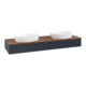 V&B Waschtischunterschrank ohne Frontstruktur -Beleuchtung Antao 160x50cm, WBP-farbe w. wal, md bl. m Lac-3