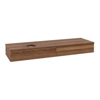 V&B Waschtischunterschrank ohne Frontstruktur -Beleuchtung Antao 160x50cm, WBP-farbe w. wal, warm walnut