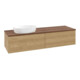 V&B Waschtischunterschrank ohne Frontstruktur -Beleuchtung Antao 160x50cm, WBP-farbe w. walnut, honey oak-1