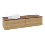 V&B Waschtischunterschrank ohne Frontstruktur -Beleuchtung Antao 160x50cm, WBP-farbe w. walnut, honey oak