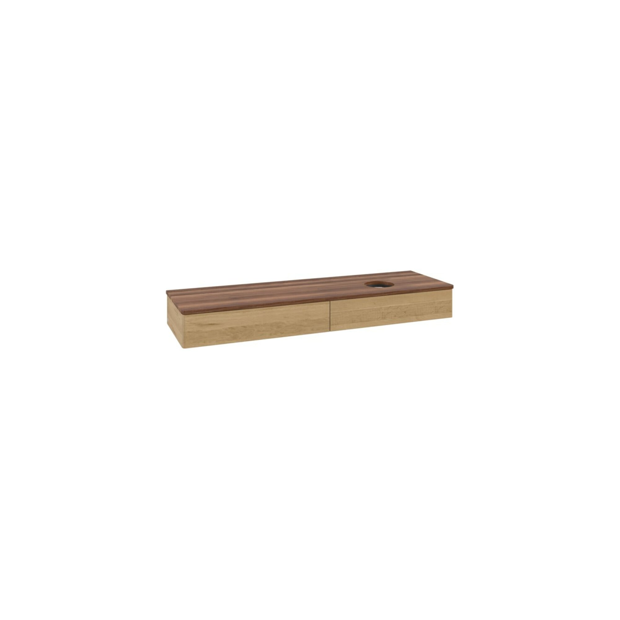 V&B Waschtischunterschrank ohne Frontstruktur -Beleuchtung Antao 160x50cm, WBP-farbe w. walnut, honey oak ; Villeroy & Boch