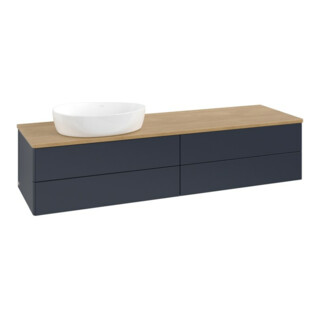 V&B Waschtischunterschrank ohne Frontstruktur -Beleuchtung Antao 160x50cm, WBP hon. Oa, md bl. m Lac