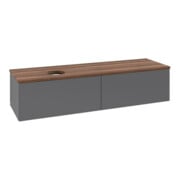 V&B Waschtischunterschrank ohne Frontstruktur -Beleuchtung Antao 160x50cm, WBP w. wal, Anthrac. m Lac