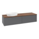 V&B Waschtischunterschrank ohne Frontstruktur -Beleuchtung Antao 160x50cm, WBP w. wal, Anthrac. m Lac-3