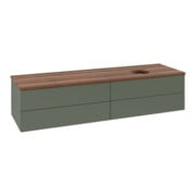 V&B Waschtischunterschrank ohne Frontstruktur -Beleuchtung Antao 160x50cm, WBP w. wal, lea gre. m Lac-3