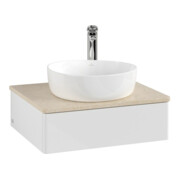 V&B Waschtischunterschrank ohne Frontstruktur -Beleuchtung Antao 60x19x50cm, HL, WBP botti., glo wh. Lac