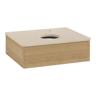 V&B Waschtischunterschrank ohne Frontstruktur -Beleuchtung Antao 60x19x50cm, HL, WBP botti., hon. Oa