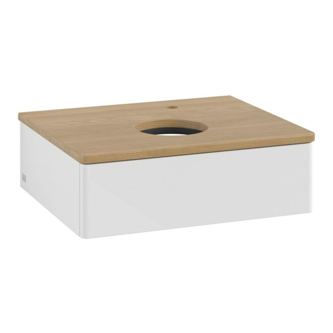 V&B Waschtischunterschrank ohne Frontstruktur -Beleuchtung Antao 60x19x50cm, HL, WBP hon. Oa, glo wh. Lac