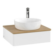 V&B Waschtischunterschrank ohne Frontstruktur -Beleuchtung Antao 60x19x50cm, HL, WBP hon. Oa, wh. m Lac