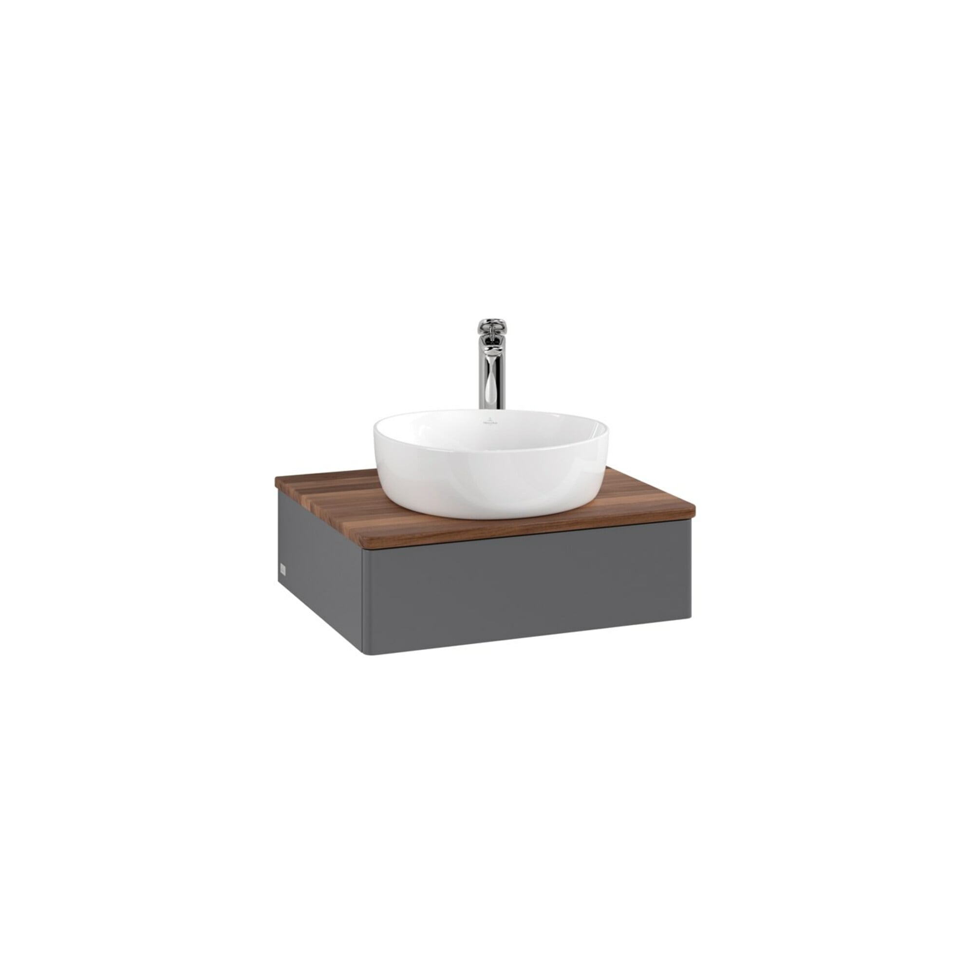 V&B Waschtischunterschrank ohne Frontstruktur -Beleuchtung Antao 60x19x50cm, HL, WBP w wa, Anthrac. m Lac ; Villeroy & Boch