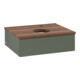 V&B Waschtischunterschrank ohne Frontstruktur -Beleuchtung Antao 60x19x50cm, HL, WBP w wa, lea gre. m Lac-1