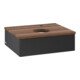 V&B Waschtischunterschrank ohne Frontstruktur -Beleuchtung Antao 60x19x50cm, HL, WBP w. wal, bla m Lac-1