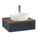 V&B Waschtischunterschrank ohne Frontstruktur -Beleuchtung Antao 60x19x50cm, HL, WBP w. wal, md bl. m Lac-1